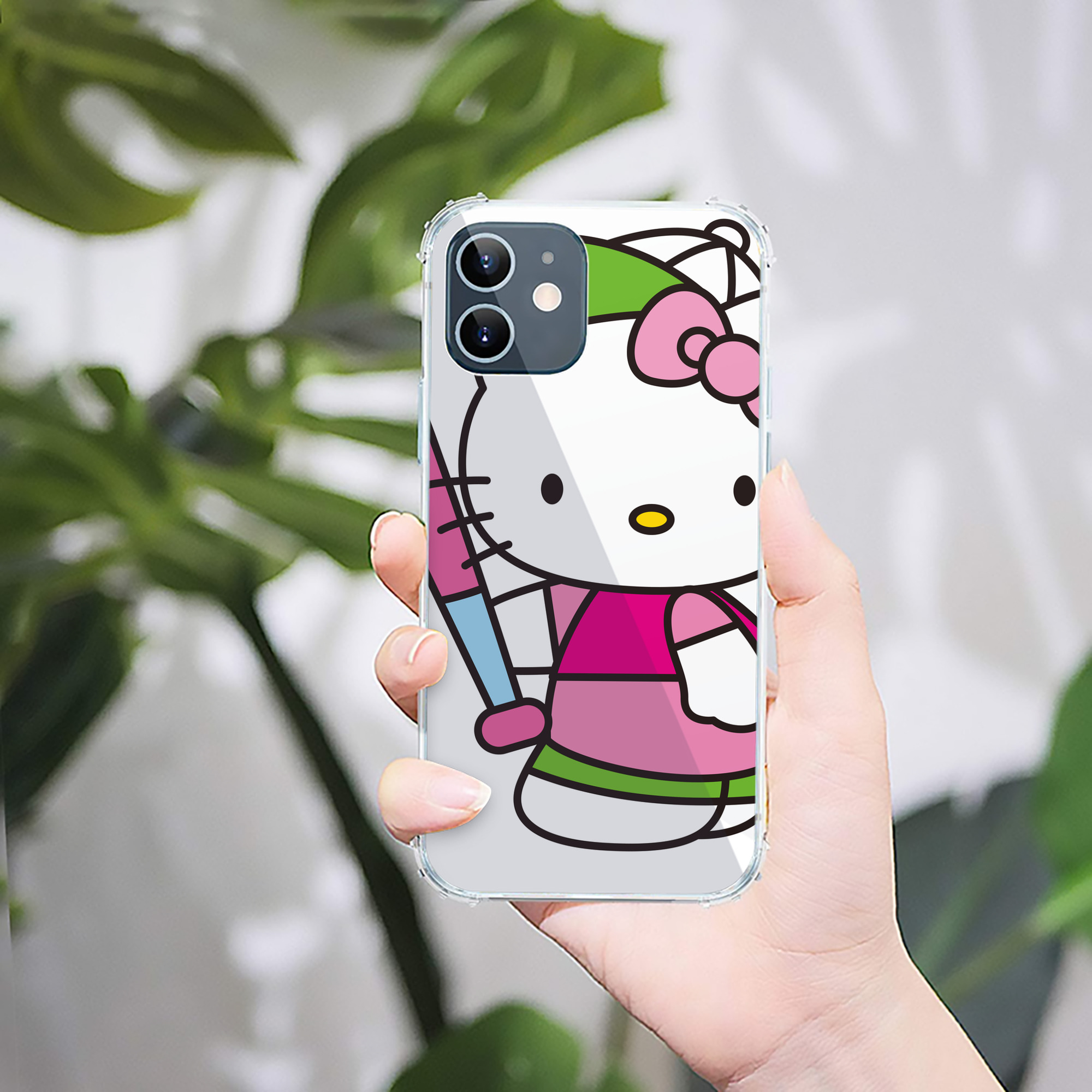 （画像用） Hello Kitty ハローキティ 【iPhone 12シリーズ対応】透明スマホケース（クリアソフトケース）